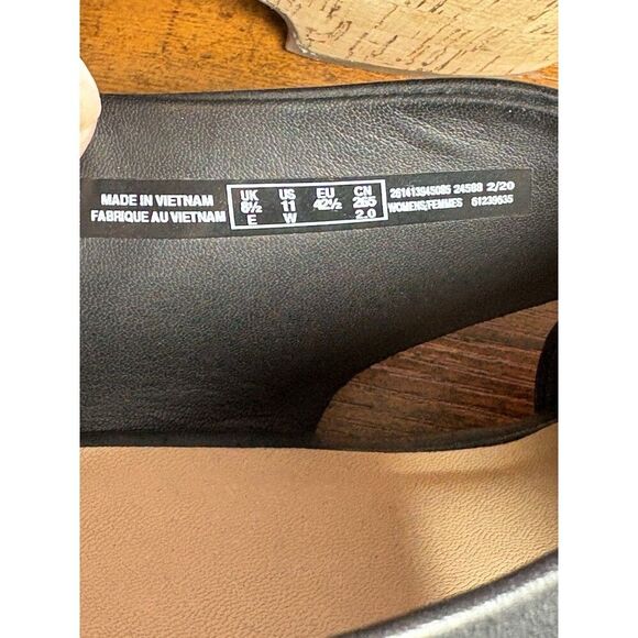 Clarks Maritsa Lara Wedge Sandal Women’s US Size 11 W Black Leather - Picture 11 of 14